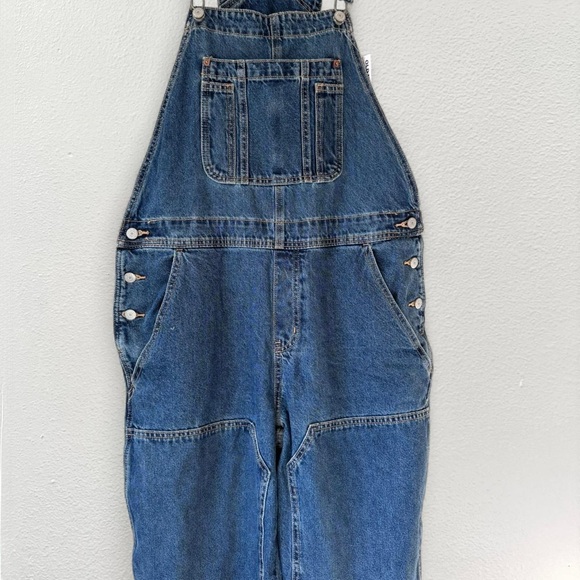 NWT Baggy Wide Leg Denim Overalls - Picture 3 of 5